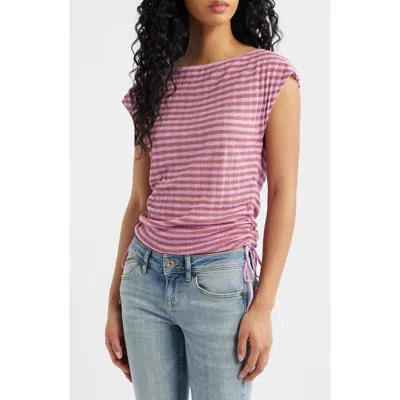 Bdg Urban Outfitters Bailey Striped Ruched Top In Multi