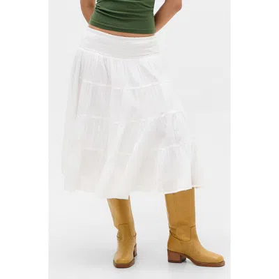 Bdg Urban Outfitters Bea Cotton Tiered Skirt In Animal Print