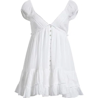 Bdg Urban Outfitters Belle Cotton Romper In White