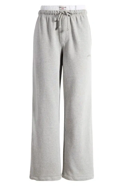 Bdg Urban Outfitters Boxer Wide Leg Sweatpants In Grey Marl