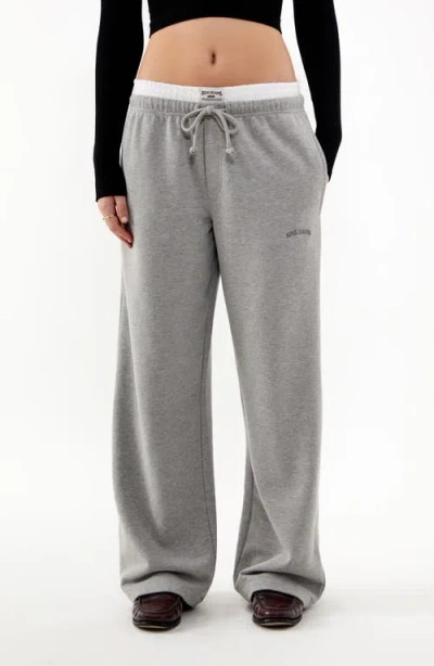 Bdg Urban Outfitters Boxer Wide Leg Sweatpants In Light Grey