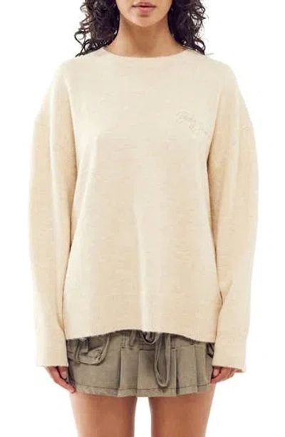 Bdg Urban Outfitters Boyfriend Crewneck Sweatshirt In Nude