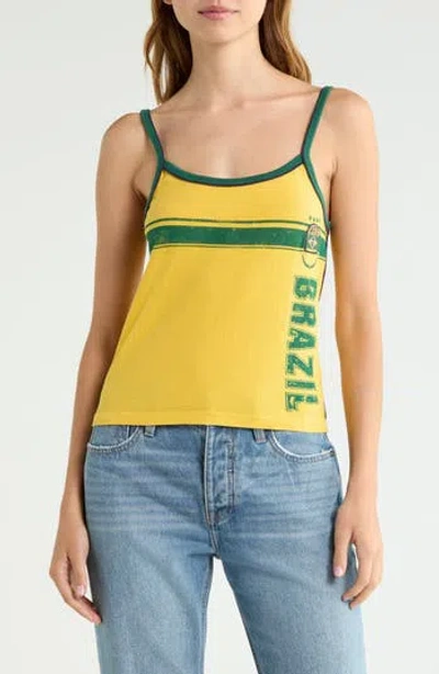 Bdg Urban Outfitters Brazil Cotton Camisole In Yellow