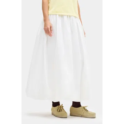 Bdg Urban Outfitters Bubble Hem Maxi Skirt In White