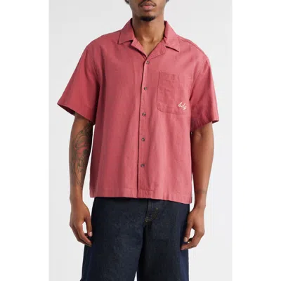 Bdg Urban Outfitters Cowboy Embroidered Short Sleeve Cotton Button-up Shirt