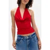Bdg Urban Outfitters Coyote Open Back Halter Top In Red