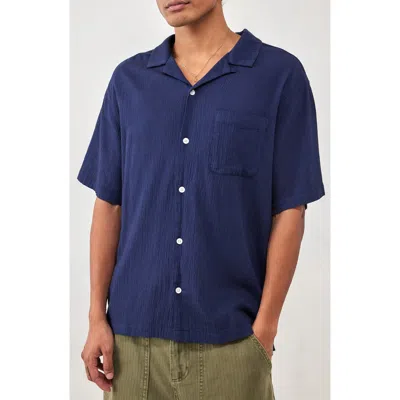 Bdg Urban Outfitters Crinkle Shirt In Blue