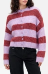 Bdg Urban Outfitters Dakota Stripe Cardigan In Pink