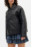 Bdg Urban Outfitters Dex Wadded Faux Leather Jacket In Black