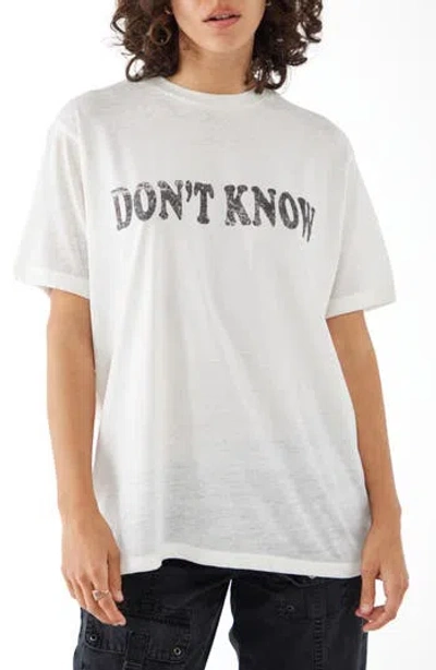 Bdg Urban Outfitters Don't Know Graphic T-shirt In White