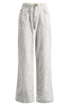 Bdg Urban Outfitters Drawstring Wide Leg Linen & Cotton Blend Pants In White