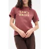 Bdg Urban Outfitters Drive Relaxed Cotton Graphic Baby Tee In Red