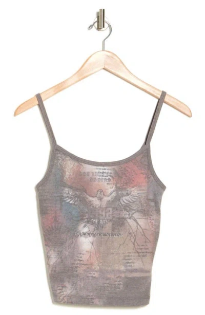Bdg Urban Outfitters Eagle Washed Graphic Cami In Charcoal