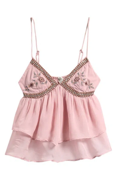 Bdg Urban Outfitters Embroidered Detail Cami In Pink