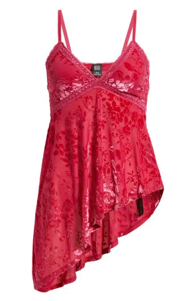 Bdg Urban Outfitters Estelle Burnout Asymmetrical Hem Camisole In Pink