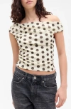 Bdg Urban Outfitters Fia Polka Dot Off The Shoulder Top In Multi