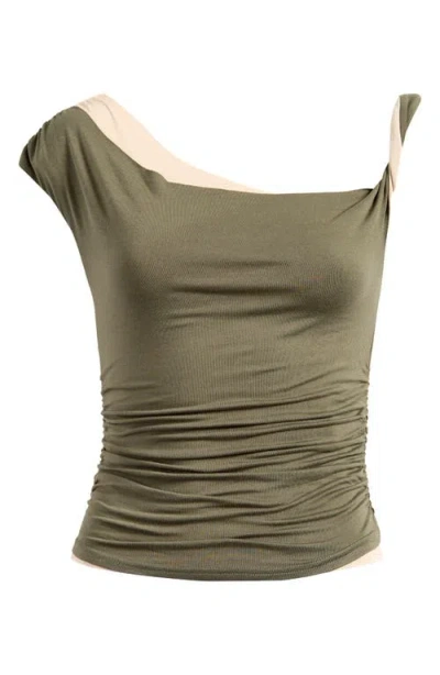 Bdg Urban Outfitters Fia Twist Top In Khaki