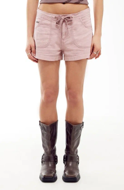 Bdg Urban Outfitters Five Pocket Linen Blend Shorts In Pink