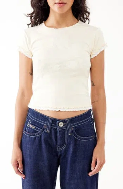 Bdg Urban Outfitters Flower Frill Baby Tee
