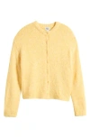 Bdg Urban Outfitters Fluffy Cardigan In Lemon
