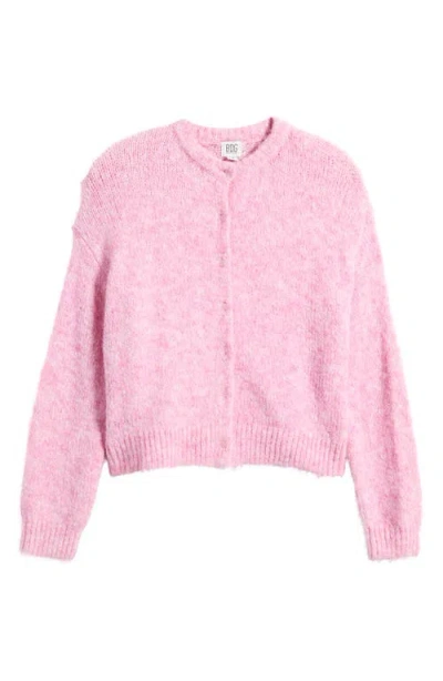 Bdg Urban Outfitters Fluffy Cardigan In Pink