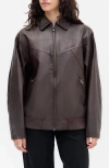 Bdg Urban Outfitters Francis Faux Leather Bomber Jacket In Brown