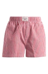 Bdg Urban Outfitters Gingham Boxer Shorts In Red