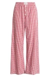 Bdg Urban Outfitters Gingham Check Straight Leg Pants In Red Check
