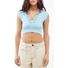 Bdg Urban Outfitters Going For Gold Crop Top In Blue