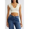 Bdg Urban Outfitters Going For Gold Crop Top In White