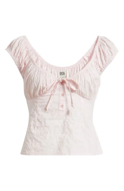 Bdg Urban Outfitters Hallie Cotton Blend Top In Pink