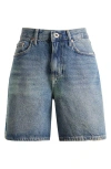 Bdg Urban Outfitters Harden High Waist Denim Shorts In Mid Vintage