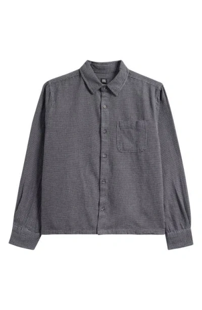 Bdg Urban Outfitters Houndstooth Button-up Shirt In Gray