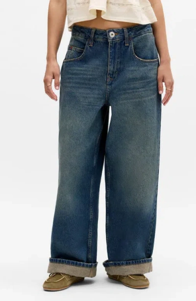 Bdg Urban Outfitters Jaya Low Rise Wide Leg Jeans In Blue