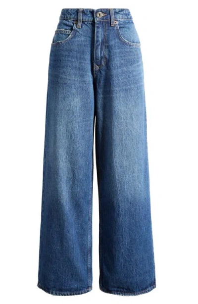 Bdg Urban Outfitters Jaya Low Rise Wide Leg Jeans In Dark Vintage