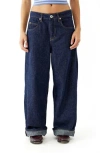 Bdg Urban Outfitters Jaya Low Rise Wide Leg Jeans In Rinse Denim