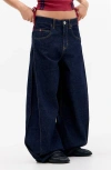 Bdg Urban Outfitters Jaya Side Pleat Wide Leg Jeans In Blue