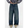 Bdg Urban Outfitters Jaya Texan Low Rise Cuffed Hem Wide Leg Jeans In Blue