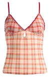 Bdg Urban Outfitters Je T'aime Camisole In Pink Check