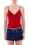 Bdg Urban Outfitters Je T'aime Camisole In Red