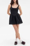 Bdg Urban Outfitters Juliette Sleeveless Fit & Flare Minidress In Black