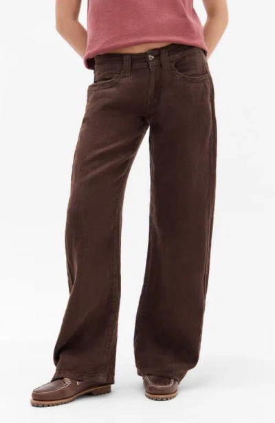 Bdg Urban Outfitters Kayla Linen Straight Leg Jeans