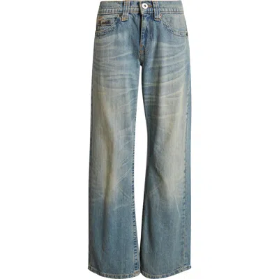 Bdg Urban Outfitters Kayla Low Rise Wide Leg Jeans In Blue