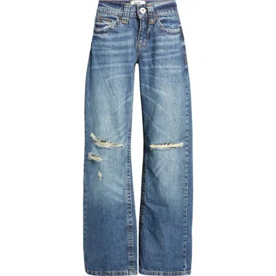 Bdg Urban Outfitters Kayla Ripped Low Rise Wide Leg Jeans In Blue