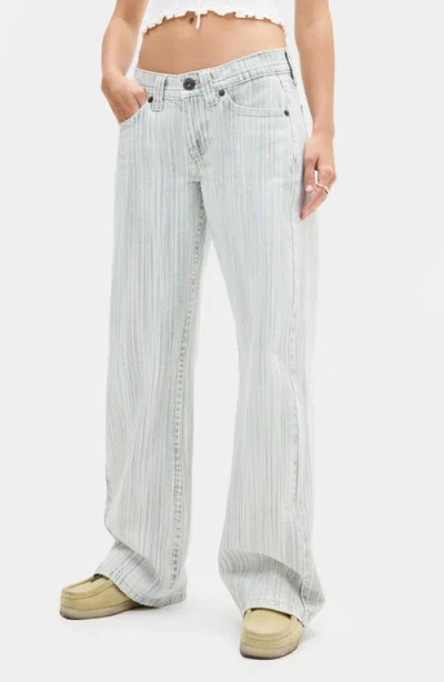 Bdg Urban Outfitters Kayla Stripe Wide Leg Jeans In Grey
