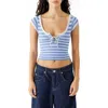 Bdg Urban Outfitters Knockout Tie Front Crop Tank Top
