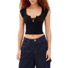 Bdg Urban Outfitters Knockout Tie Front Crop Tank Top
