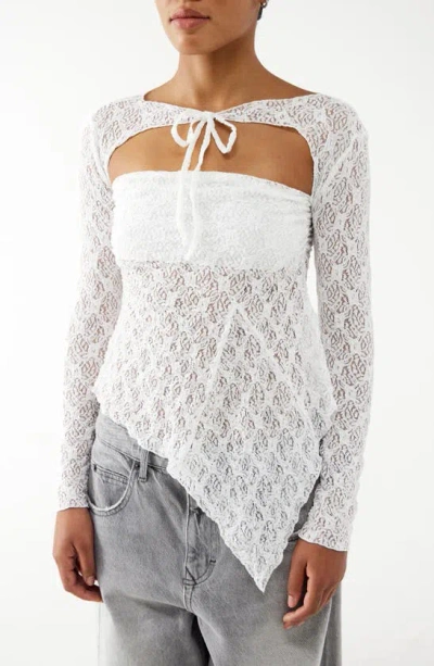 Bdg Urban Outfitters Lace Shrug In White