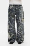 Bdg Urban Outfitters Leaf Camo Wide Leg Jeans In Gray