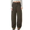 Bdg Urban Outfitters Logan Leopard Print Wide Leg Jeans In Green